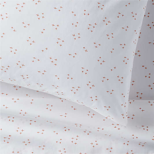 Cozy Cloud Twinkle Terracotta Pink Washed Organic Cotton Kids Full Sheet Set