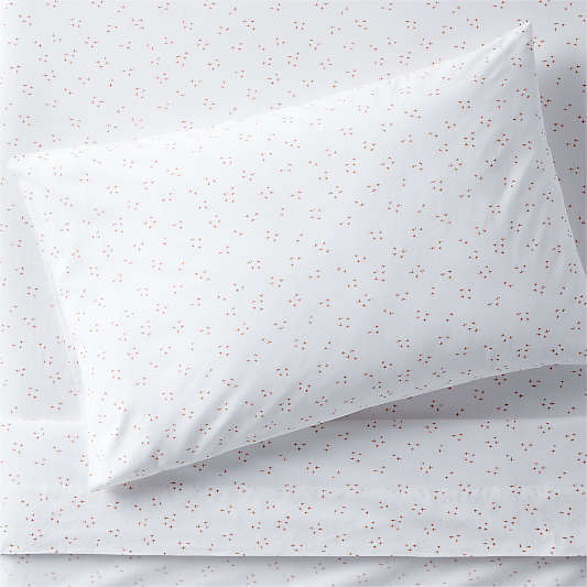 Cozy Cloud Twinkle Terracotta Pink Washed Organic Cotton Kids Twin Sheet Set