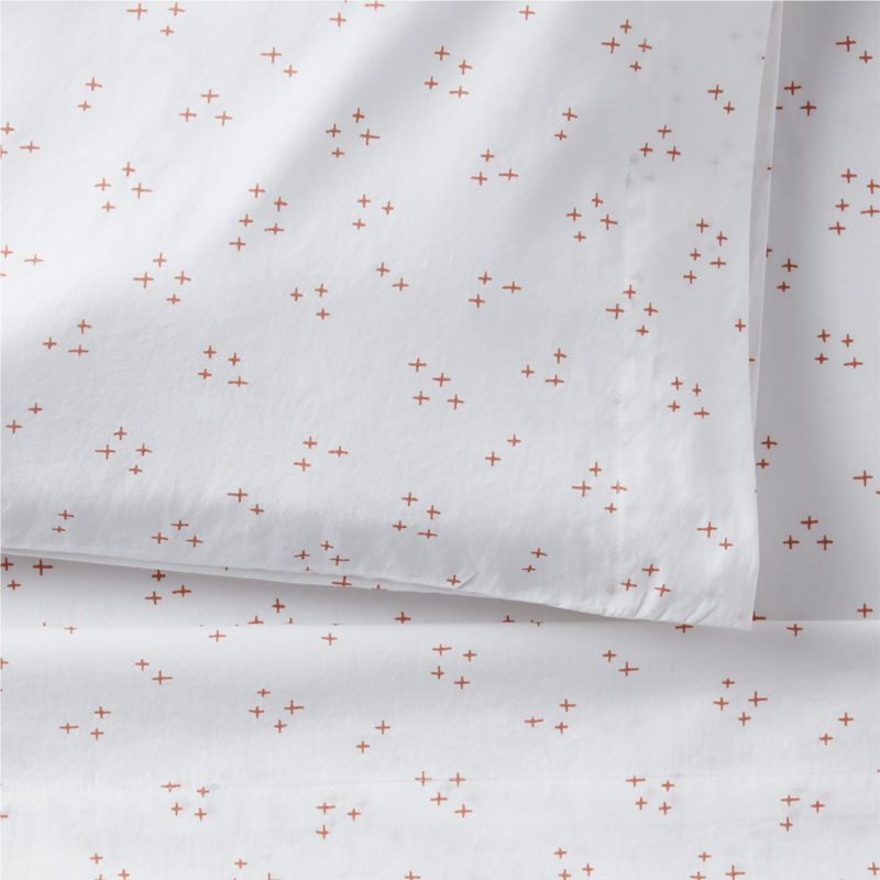 Cozy Cloud Twinkle Terracotta Pink Washed Organic Cotton Toddler Sheet Set