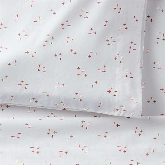 Cozy Cloud Twinkle Terracotta Pink Washed Organic Cotton Toddler Sheet Set