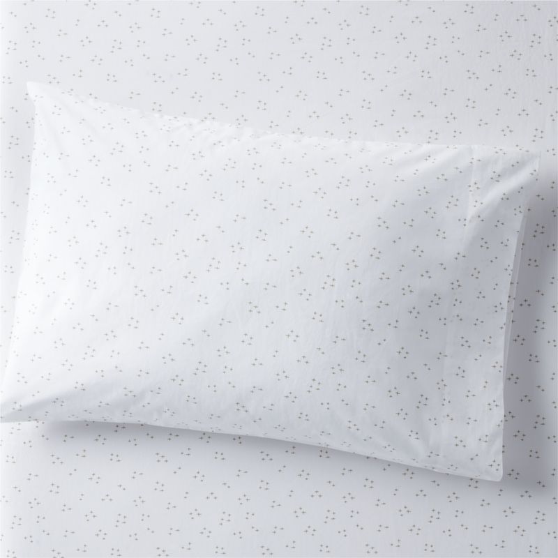 Cozy Cloud Twinkle Willow Green Washed Organic Cotton Pillowcase