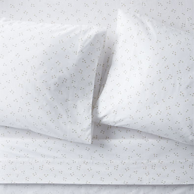 View Cozy Cloud Twinkle Willow Green Washed Organic Cotton Queen Sheet Set details