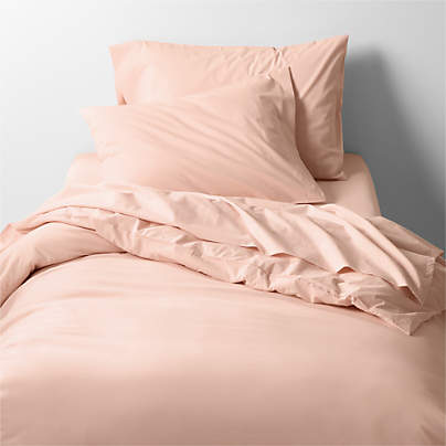 CozyCloud Washed Organic Cotton Elegant Pink Twin XL Duvet Cover