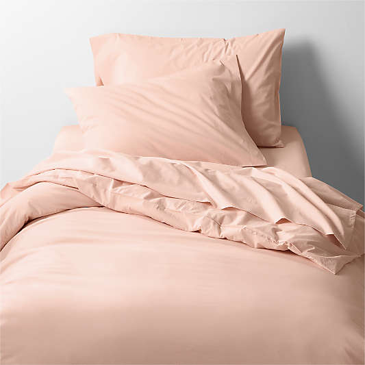 CozyCloud Washed Organic Cotton Elegant Pink Twin XL Duvet Cover
