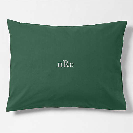 CozyCloud Washed Organic Cotton Vintage Green Standard Bed PIllow Sham