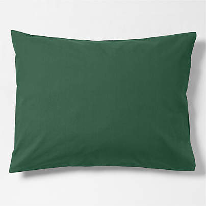 CozyCloud Washed Organic Cotton Vintage Green Standard Bed PIllow Sham