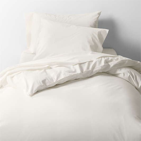 CozyCloud Washed Organic Cotton Pampas Ivory Twin XL Sheet Set