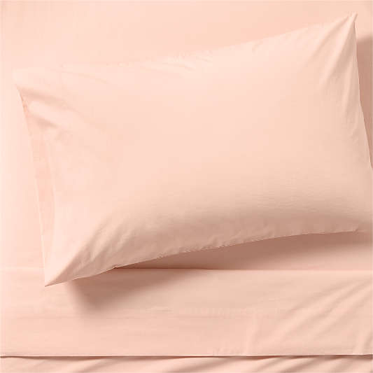 Cozy Cloud Washed Organic Cotton Elegant Pink Twin XL Sheet Set