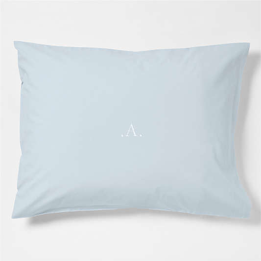 CozyCloud Washed Organic Cotton Sky Blue Standard Bed PIllow Sham