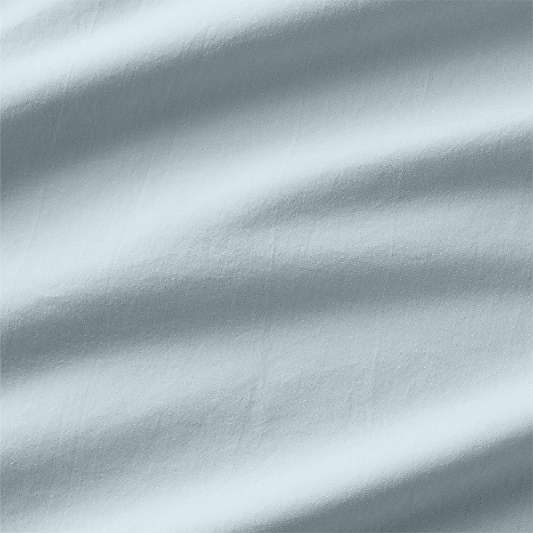 CozyCloud Washed Organic Cotton Sky Blue Twin XL Duvet Cover