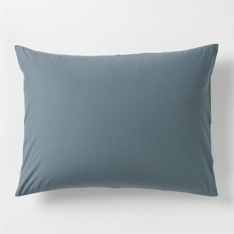 Modern Cozy Cloud Slate Blue Organic Washed Cotton Slate Blue