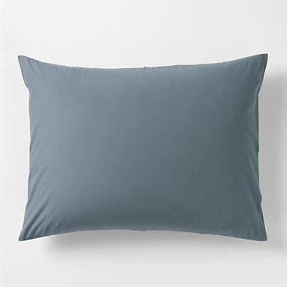 Cozy Cloud Slate Blue Washed Organic Cotton Kids Pillow Sham