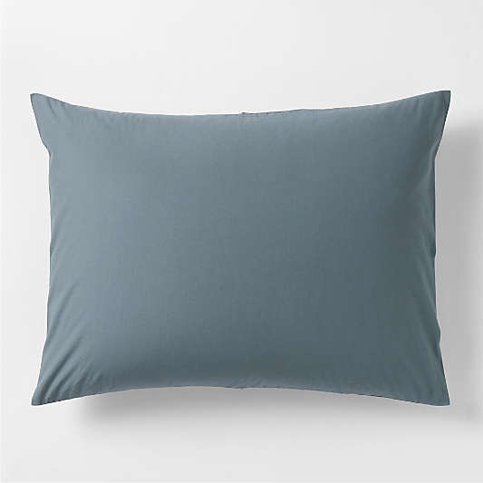 Cozy Cloud Slate Blue Washed Organic Cotton Kids Pillow Sham