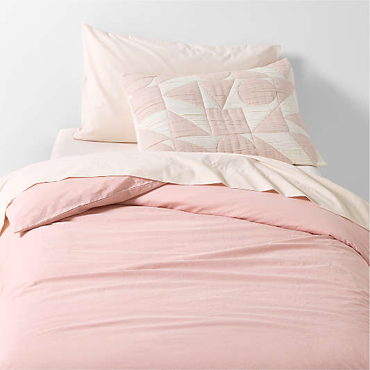 Cozy Cloud Orchid Rose Washed 100% Organic Cotton Kids Twin Duvet Cover