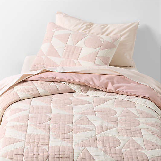 Cozy Cloud Orchid Rose Washed Organic Cotton Kids Twin Duvet Cover