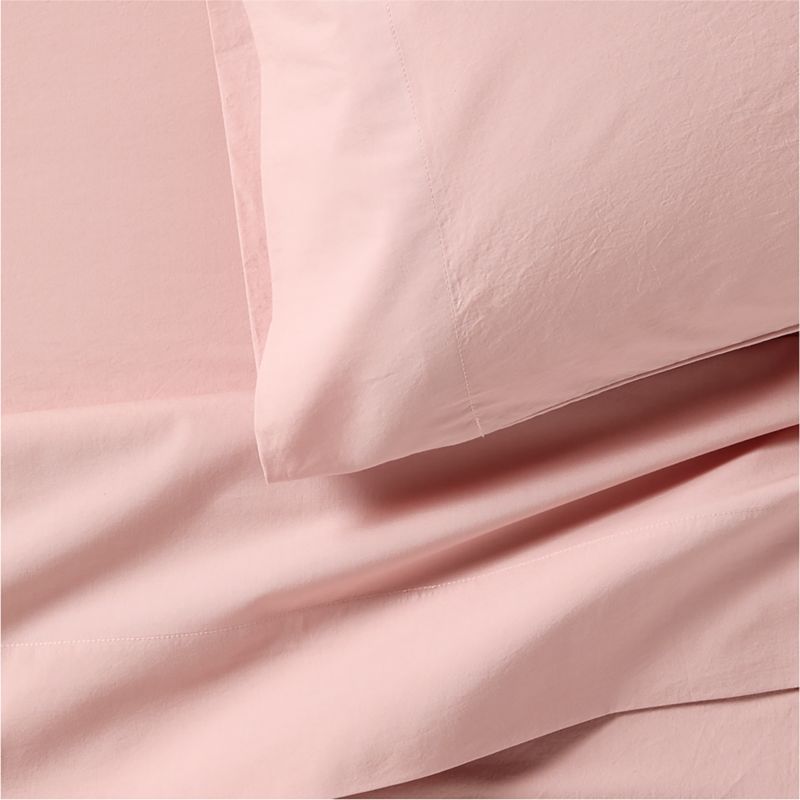 Cozy Cloud Orchid Rose Washed Organic Cotton Kids Queen Sheet Set - image 1 of 3