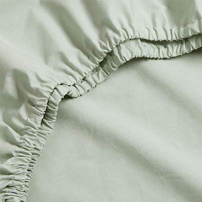 Cozy Cloud Muted Teal Washed 100% Organic Cotton Baby Crib Fitted Sheet