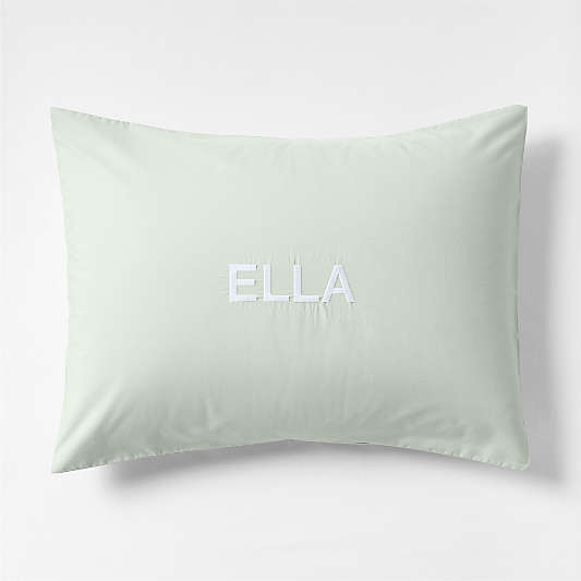 Cozy Cloud Muted Teal Washed Organic Cotton Kids Pillow Sham