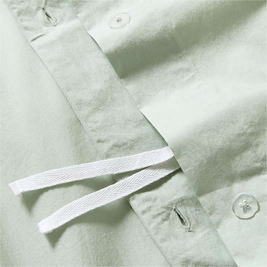 Cozy Cloud Muted Teal Washed Organic Cotton Kids Duvet Bedding Set