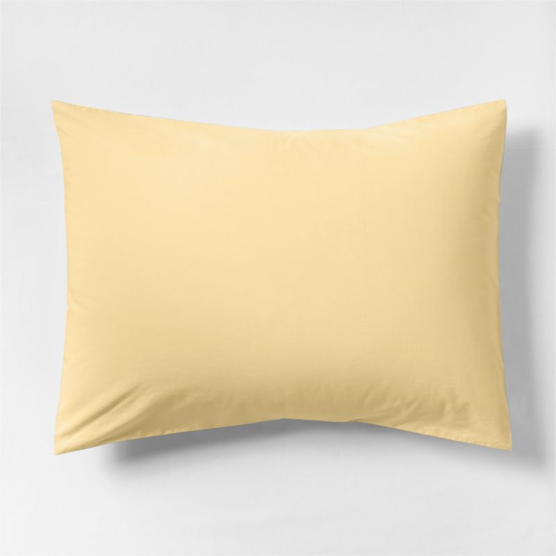 Cozy Cloud Straw Yellow Washed Organic Cotton Kids Pillowcase - image 0 of 3