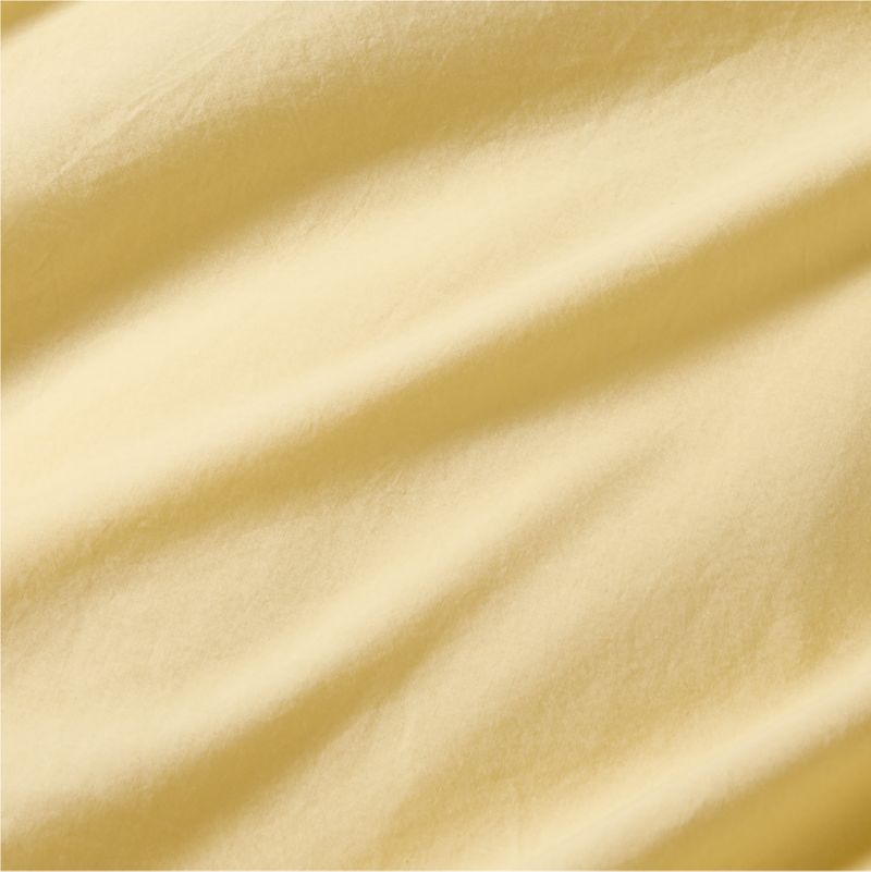 Cozy Cloud Straw Yellow Washed Organic Cotton Kids Twin Duvet Cover - image 5 of 10