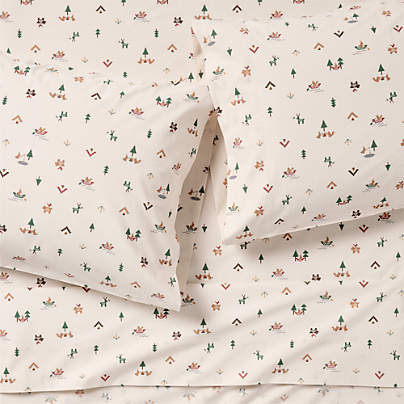 Cozy Camper Organic Cotton Voile Kids Full Sheet Set