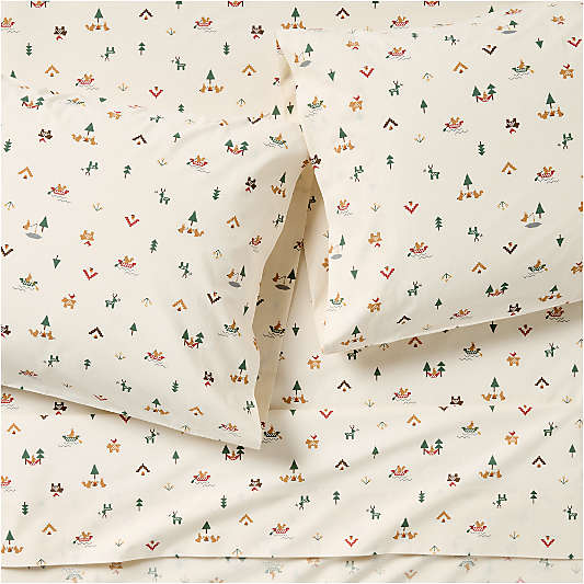 Cozy Camper Organic Cotton Percale Kids Sheet Set