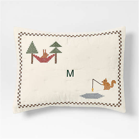 Cozy Camper Organic Cotton Voile Kids Pillow Sham