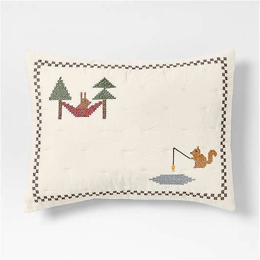 Cozy Camper Organic Cotton Voile Kids Pillow Sham