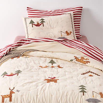 Cozy Camper Organic Cotton Voile Kids Twin Quilt
