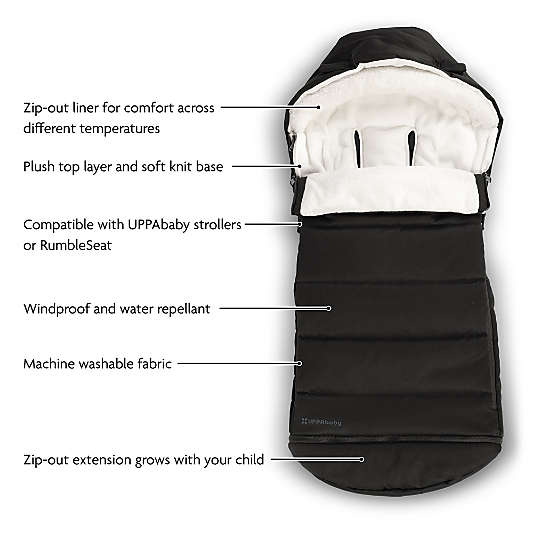 UPPAbaby ® CozyGanoosh James Black Stroller Footmuff