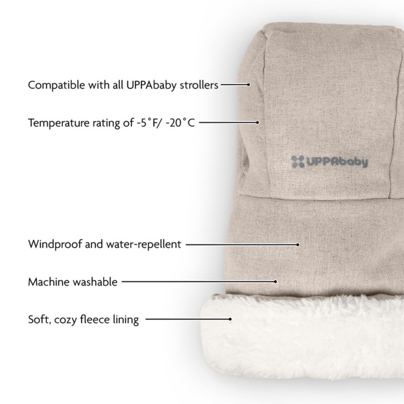 UPPAbaby ® CozyHandmuffs Ada Sandstone Melange Stroller Mittens - image 3 of 4