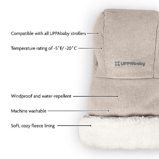 UPPAbaby ® CozyHandmuffs Ada Sandstone Melange Stroller Mittens