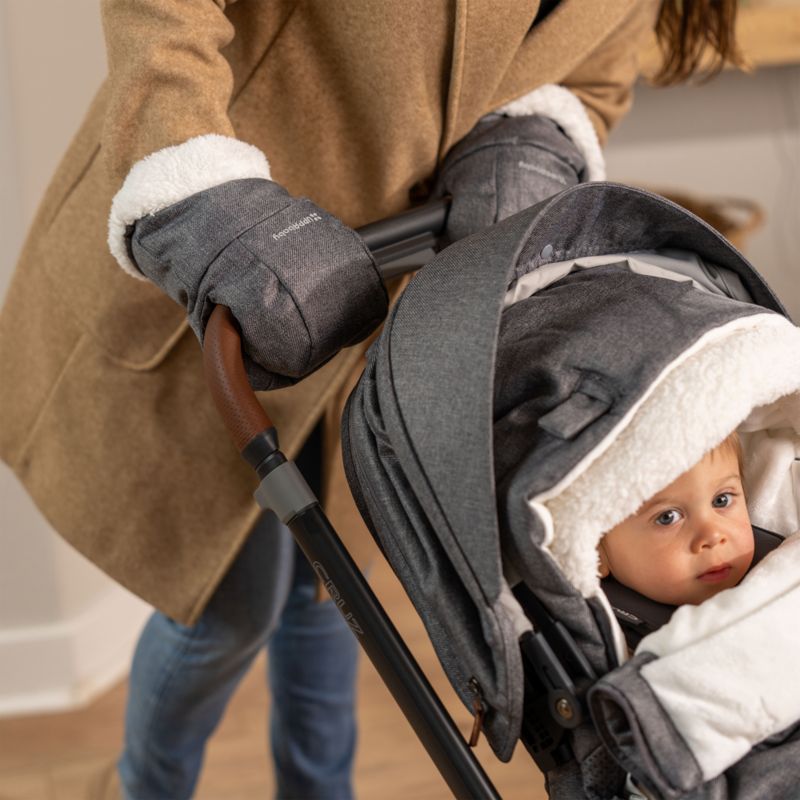 UPPAbaby ® CozyHandmuffs Ada Sandstone Melange Stroller Mittens - image 1 of 4