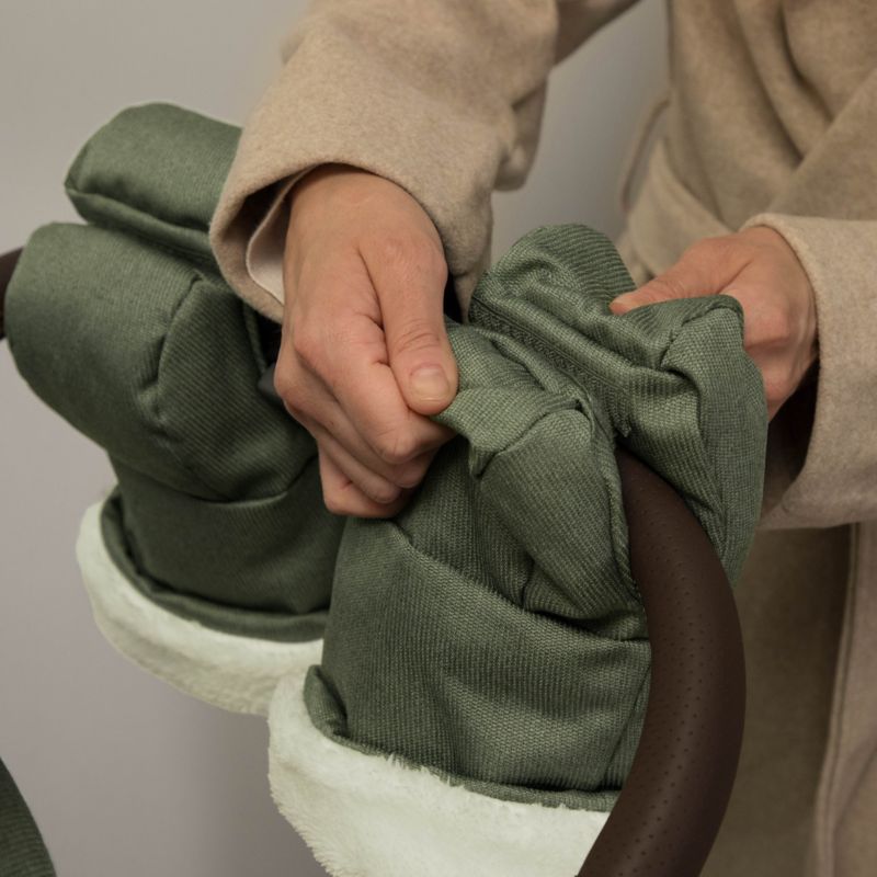 UPPAbaby ® CozyHandmuffs Ada Sandstone Melange Stroller Mittens - image 2 of 4