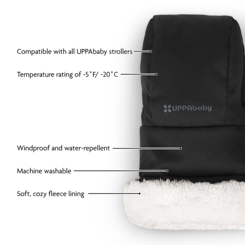 UPPAbaby ® CozyHandmuffs James Black Stroller Mittens - image 3 of 4