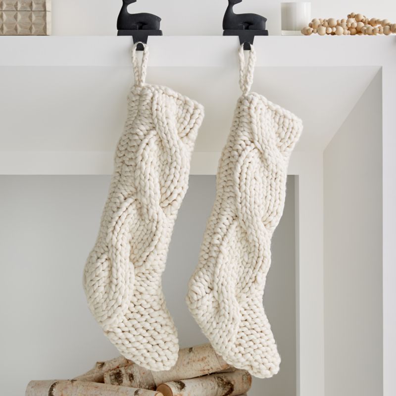 Ivory Cozy Knit Christmas Stocking - image 7 of 7