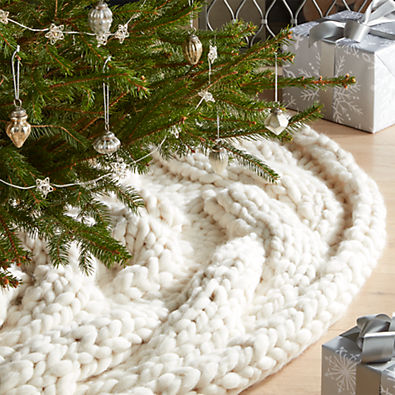 View Cozy Knit Ivory Tree Skirt details