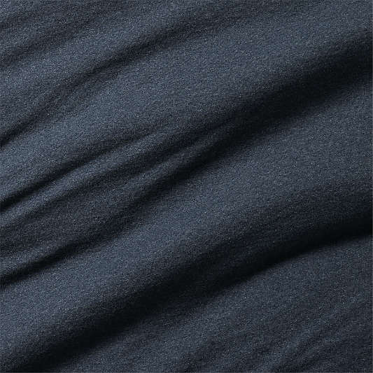 Cozysoft Organic Cotton Jersey Midnight Navy Blue Full/Queen Duvet Cover