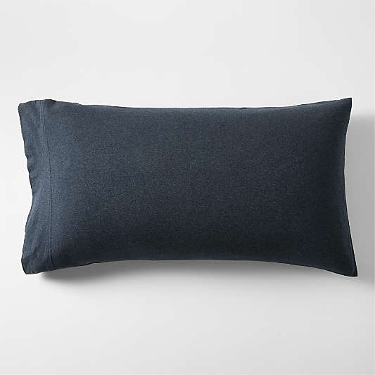 Cozysoft Organic Cotton Jersey Midnight Navy King Bed Pillow Sham