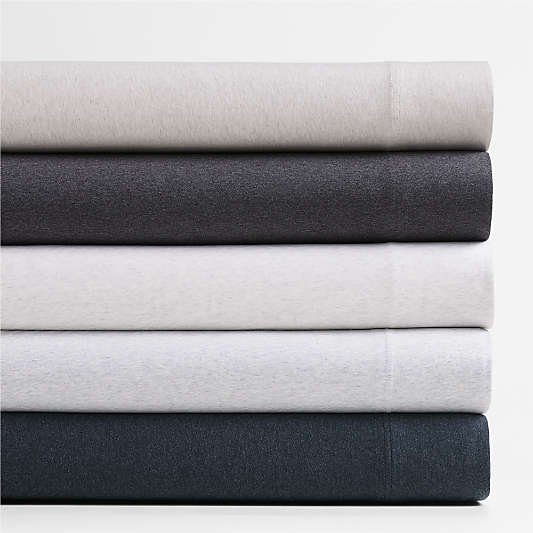 Cozysoft Organic Cotton Jersey Oatmeal Brown Full Bed Sheet Set