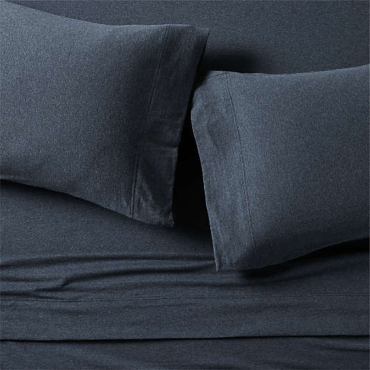 Cozysoft Organic Jersey Midnight Navy Bed Sheet Set