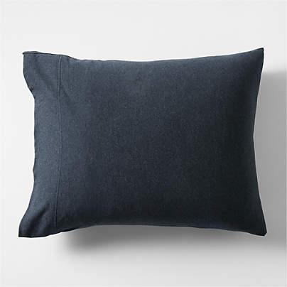 Cozysoft Organic Cotton Jersey Midnight Navy Standard Bed Pillow Sham