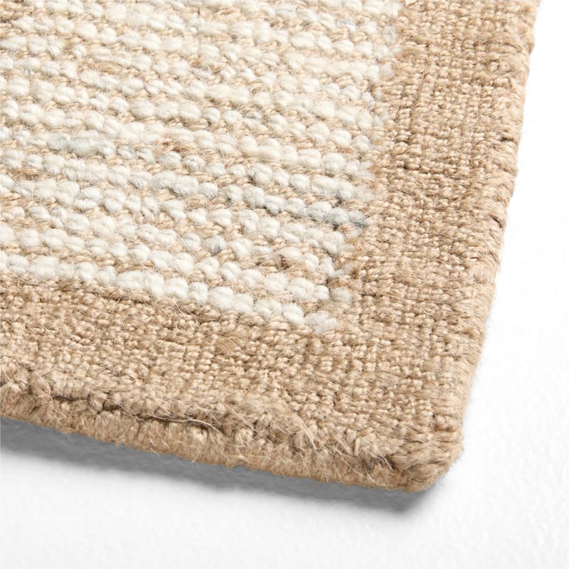 Copenhagen Jute Wool Blend Plaid Ivory Area Rug 8'x10' - image 2 of 4