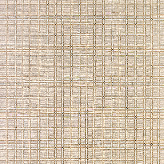 Copenhagen Jute Wool Blend Plaid Ivory Rug Swatch 12"x18"