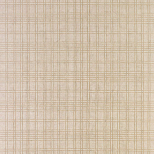 Copenhagen Jute Wool Blend Handwoven Plaid Ivory Area Rug 10'x14'