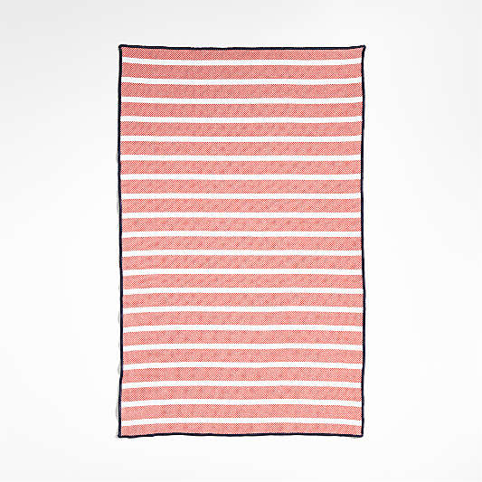 Crab and Stripe Organic Cotton Dish Towels, Set of 3