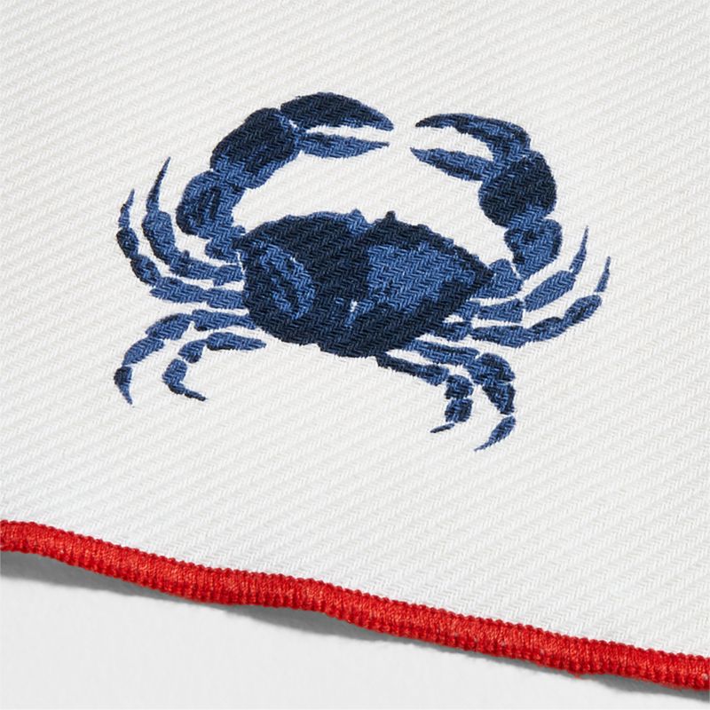 Crab and Stripe Organic Cotton Dish Towels, Set of 3