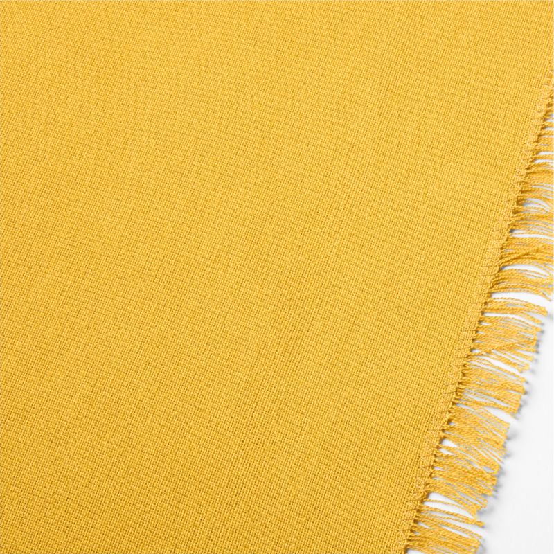 Craft 120" Saffron Yellow Organic Cotton Fringe Runner - image 1 of 2