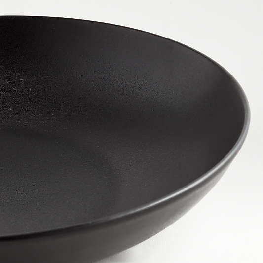 Craft Matte Black Stoneware Low Bowl